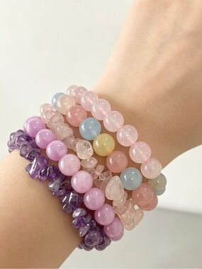 Pastel Dream Crystal Bracelet Set